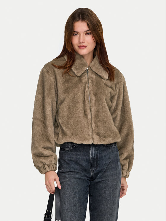 ONLY ONLY Szőrme Madelina 15373155 Bézs Regular Fit