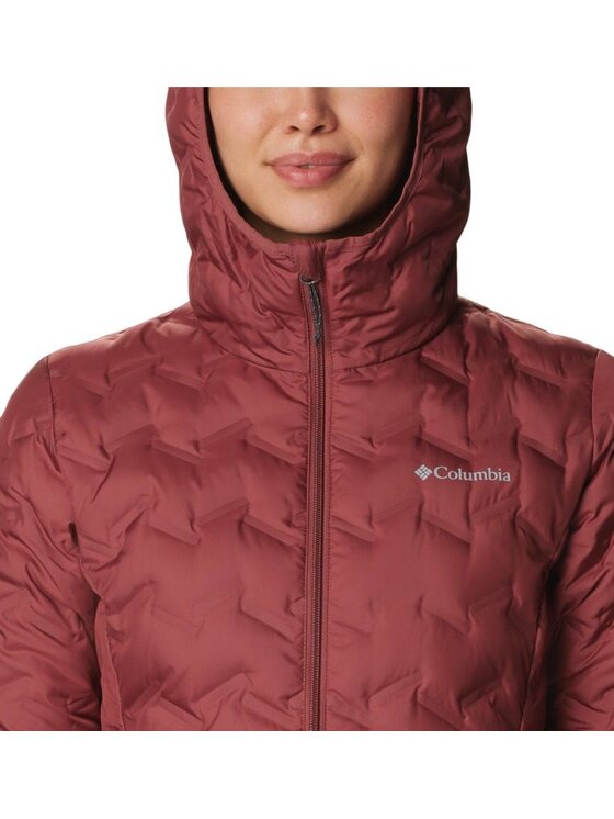 Columbia Columbia Kurtka zimowa Delta Ridge ong Down Jacket 1909254679 Bordowy Regular Fit