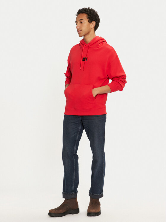 HUGO Hugo Majica dugih rukava Dugojellow 50524318 Crvena Regular Fit
