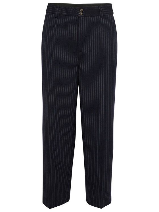Kaffe Kaffe Kalhoty z materiálu Marley 10507121 Tmavomodrá Regular Fit