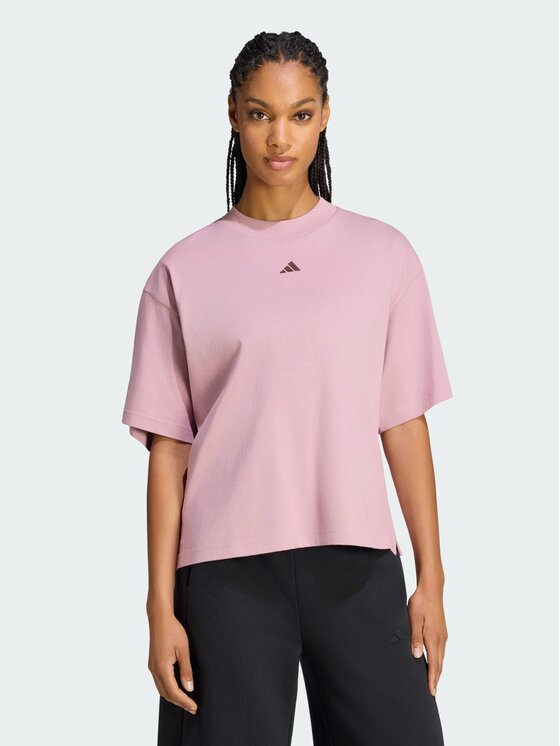 adidas adidas T-Shirt 162937 Czerwony ciemny Loose Fit