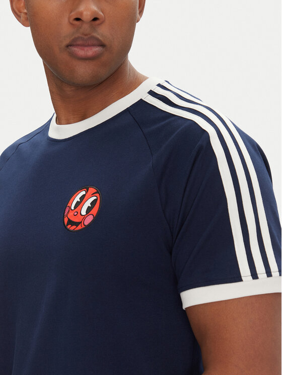 adidas adidas Marškinėliai JP0984 Tamsiai mėlyna Slim Fit