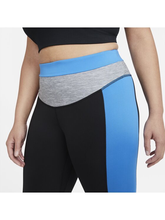 Nike Nike Leggings One Color-Blocked 7/9 Nero Regular Fit