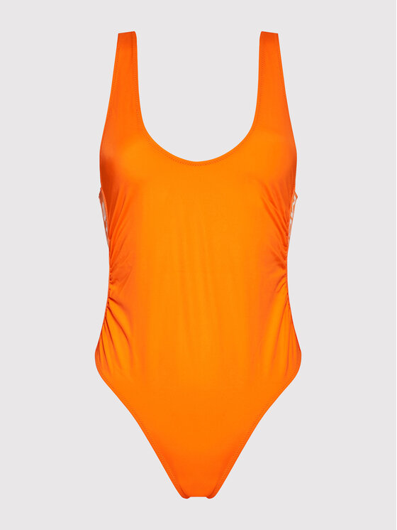 Stella McCartney Stella McCartney Strój kąpielowy Sporty Logo S7BG61570.84012 Pomarańczowy
