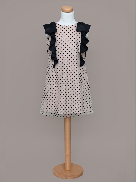 SLY SLY Sukienka elegancka 4W-04 Beżowy Comfortable Fit