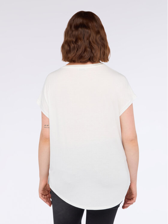Fiorella Rubino Fiorella Rubino T-shirt G613L008555N011 Bianco Regular Fit