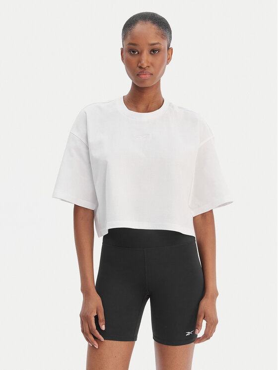 Reebok Tricou Reebok x Ewa Chodakowska RK25612CCW Alb Relaxed Fit