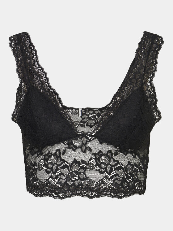 Pieces Reggiseno Bralette Lina 17096003 Nero, taglia : XL