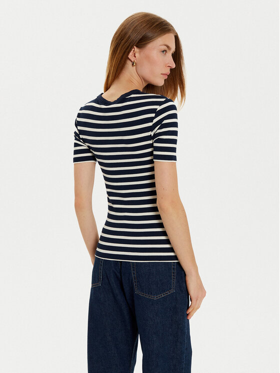 Tommy Hilfiger Tommy Hilfiger Bluse WW0WW43918 Dunkelblau Slim Fit