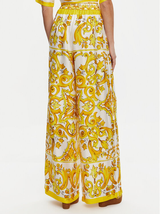 Dolce&Gabbana Dolce&Gabbana Pantaloni di tessuto FTC63T HI1BE HG3TN Giallo Regular Fit