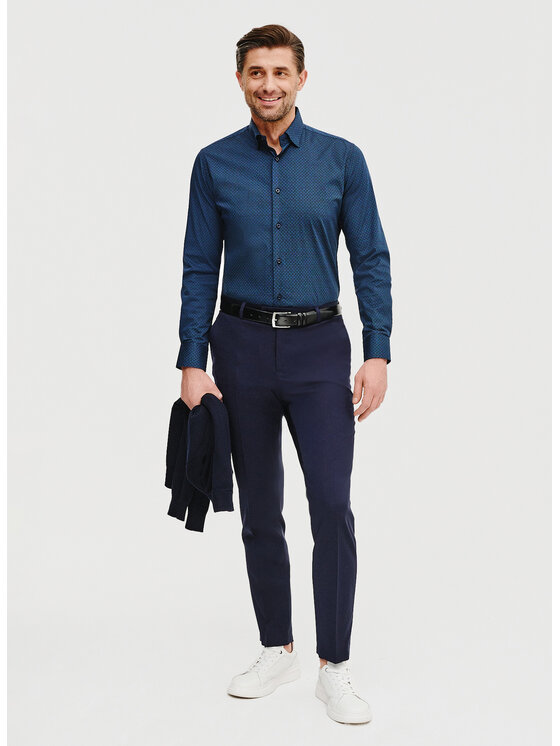 Pako Lorente Pako Lorente Koszula P25SF-1X-044 Niebieski Slim Fit