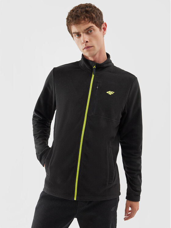 4F 4F Fleecejacke 4FAW23TFLEM122 Schwarz Regular Fit