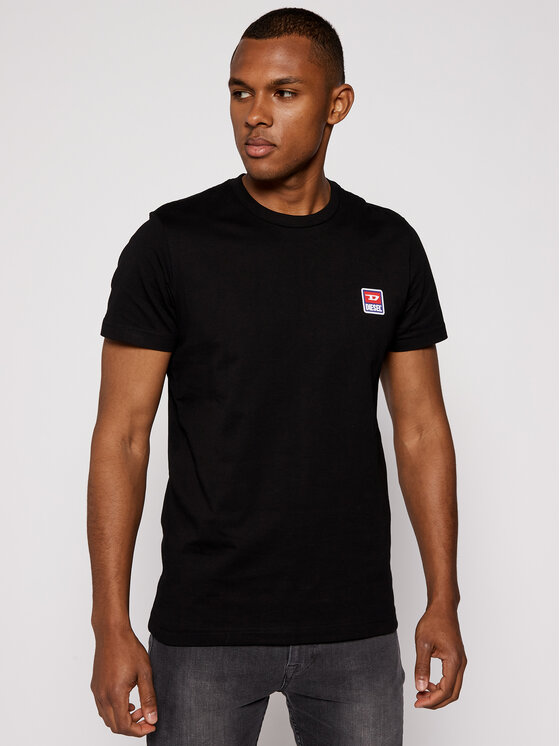 Diesel T shirt T Diego Div 00SZ7W 0PATI Noir Regular Fit Modivo