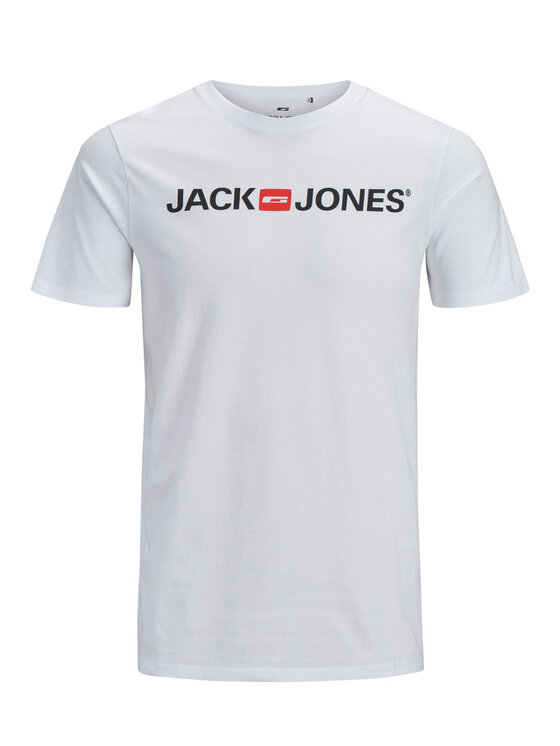 Jack&Jones Jack&Jones Majica Corp Logo 12137126 Bela Slim Fit