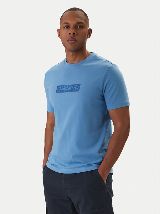 Napapijri Napapijri Tricou S-Box Logo NP0A4IFL Albastru Regular Fit