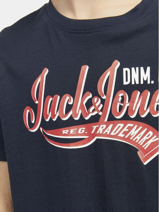 Jack & Jones Junior Jack & Jones Junior T-Shirt 12257379 Granatowy Standard Fit