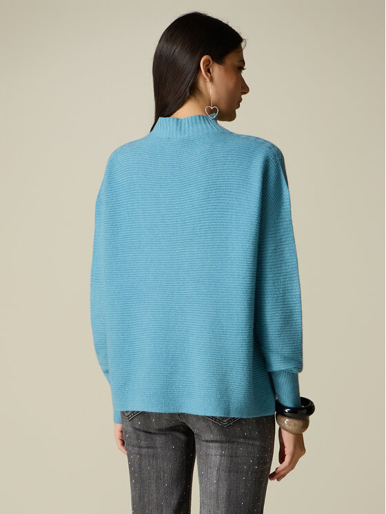Oltre Oltre Maglione M156E002165N009 Turchese Regular Fit