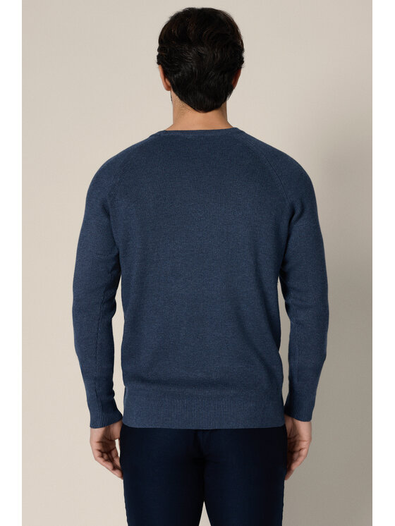Lancerto Lancerto Sweter Baldir SW073225000061 Granatowy Regular Fit