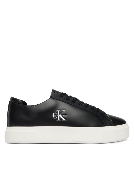 Calvin Klein Calvin Klein Sneakersy Basket Cupsole Laceup Lth Ml YM0YM01460 Černá