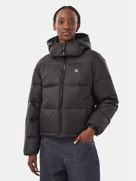 Calvin Klein Jeans Calvin Klein Jeans Pūkinė striukė Essential LV047H500G Juoda Relaxed Fit