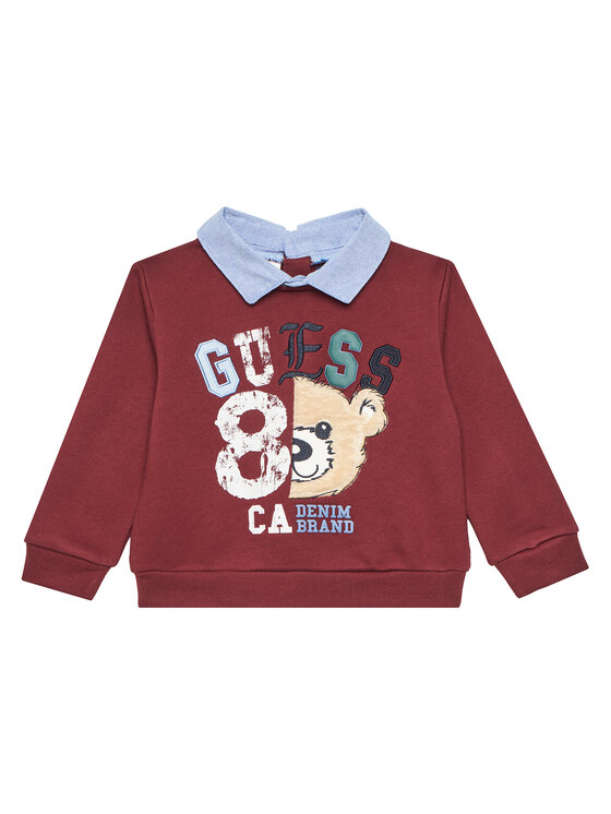 Guess Guess Комплект суитшърт и панталон от плат N5YG13 KAX74 Бордо Regular Fit
