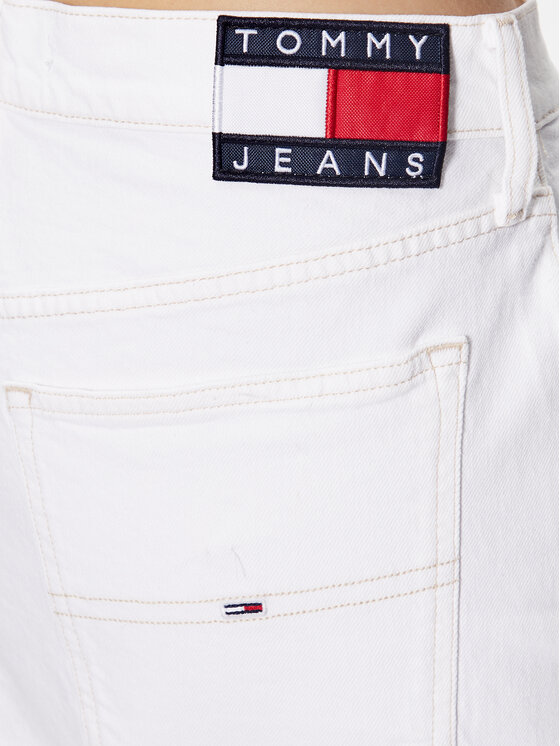Tommy Jeans Tommy Jeans Spódnica jeansowa Izzie DW0DW15629 Biały Regular Fit