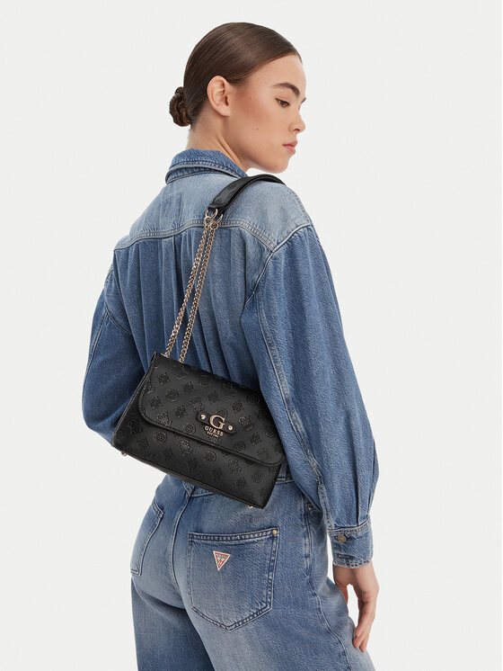 Guess Guess Дамска чанта Dita HWPD76 02210 Черен