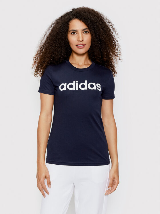 Adidas T-shirt Loungewear Essentials Logo H07833 Tamnoplava Slim Fit