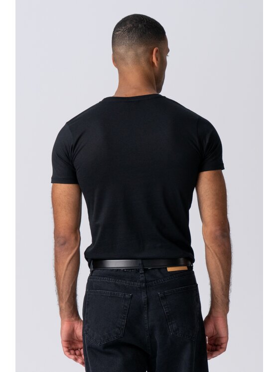 TeeShoppen TeeShoppen T-Shirt 'Muscle Collection' Czarny Slim Fit