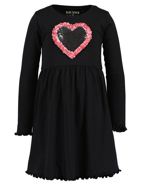Blue Seven Blue Seven Ежедневна рокля 773650 X Черен Regular Fit