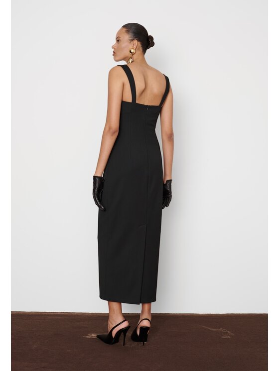 La Mania La Mania Sukienka codzienna LADY Czarny Classic Fit