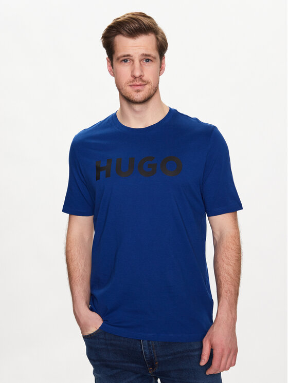 HUGO Hugo Tričko 50467556 Modrá Regular Fit