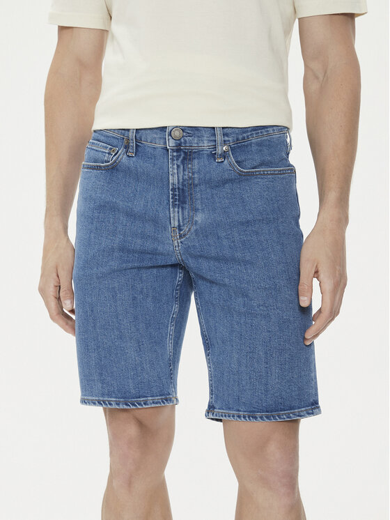 Calvin Klein Džínsové šortky K10K112941 Modrá Slim Fit