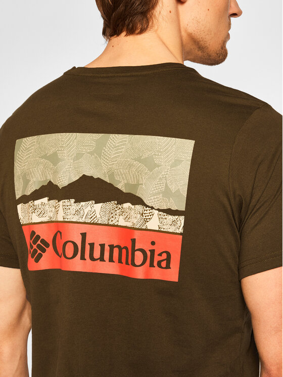 Columbia Columbia T-Shirt Rapid Ridge Back Graphic EM0405 Πράσινο Regular Fit
