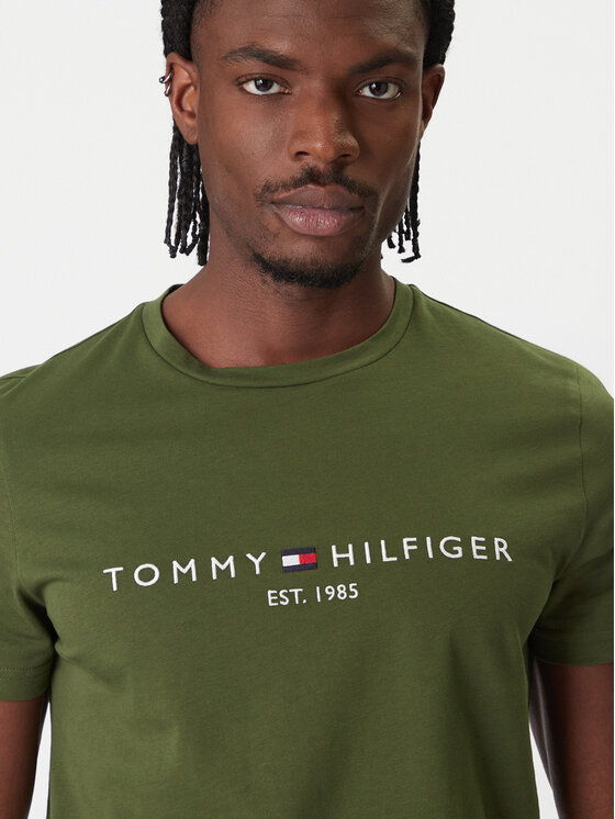 Tommy Hilfiger Tommy Hilfiger Majica Logo MW0MW11797 Zelena Regular Fit
