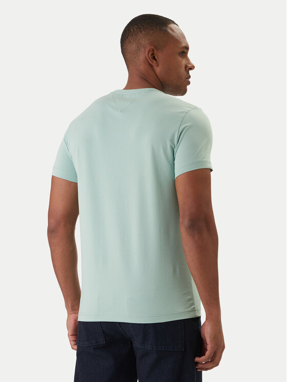 Tommy Hilfiger Tommy Hilfiger T-Shirt MW0MW10800 Zielony Slim Fit