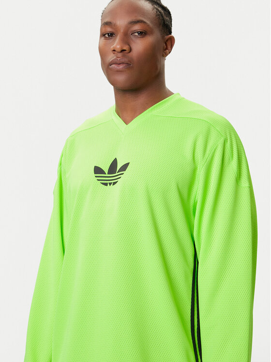 adidas adidas Longsleeve adicolor Mesh JW8379 Zielony Regular Fit