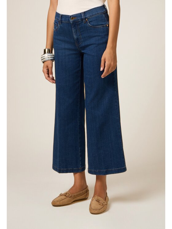 Oltre Oltre Jeansy P590R008644N034 Niebieski Baggy Fit