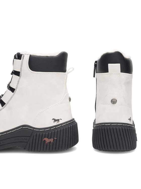 Mustang Mustang Botine 1436-605-203 Alb