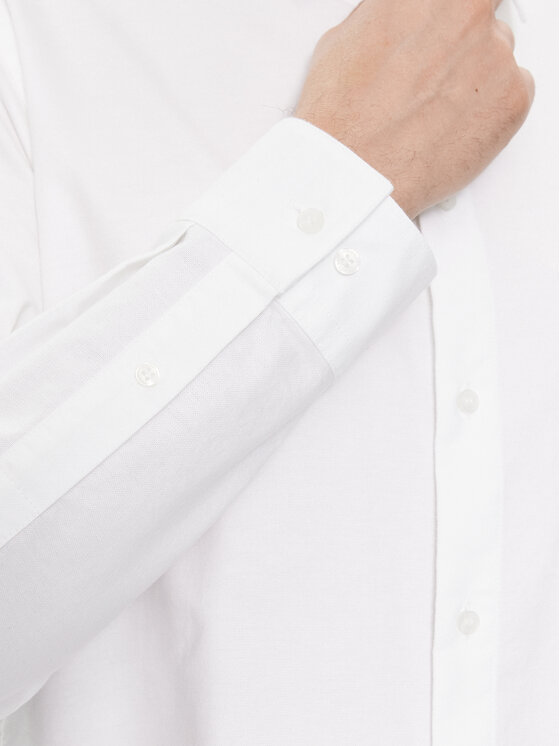 Calvin Klein Calvin Klein Koszula Oxford K10K112155 Biały Regular Fit