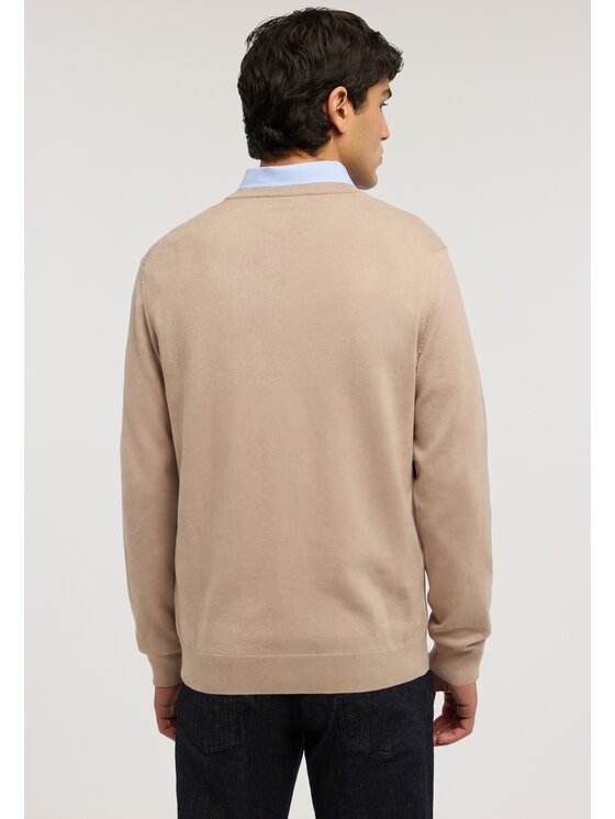 Trussardi Trussardi Sweter M0628000067N012 Kremowy Regular Fit