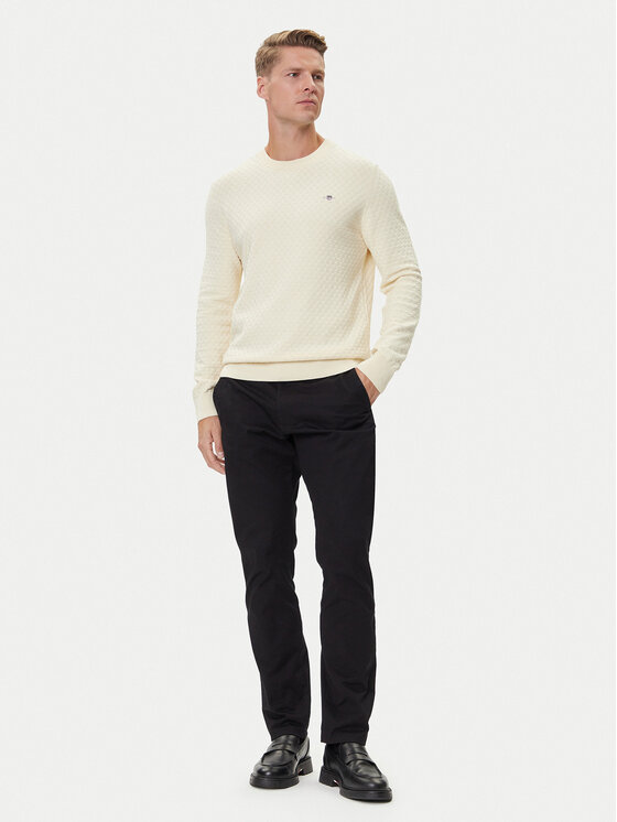 Gant Gant Sweter 8030261 Beżowy Regular Fit