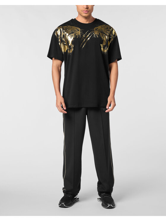 Plein Sport Plein Sport T-krekls FAEC MTK8360 STE001N Melns Loose Fit