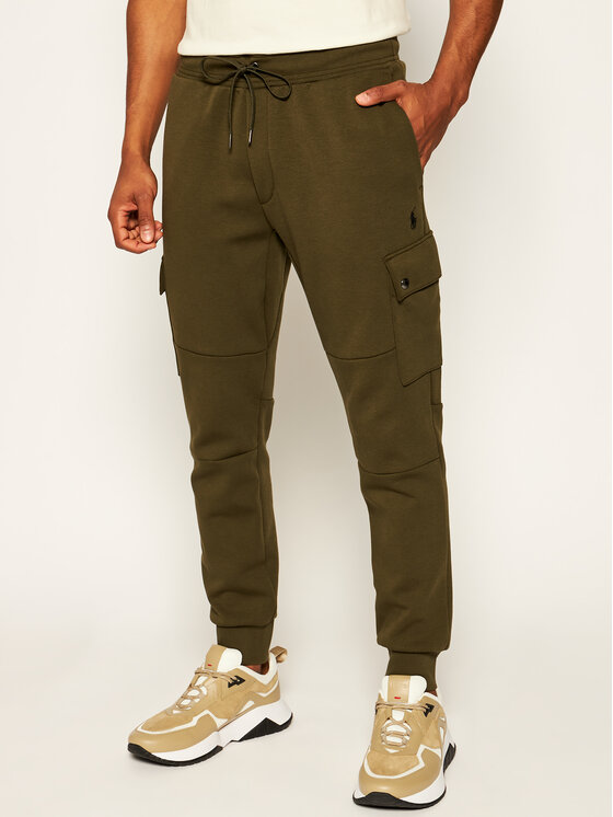 Polo Ralph Lauren Spodnji del trenirke Classics 710730495006 Zelena Regular Fit