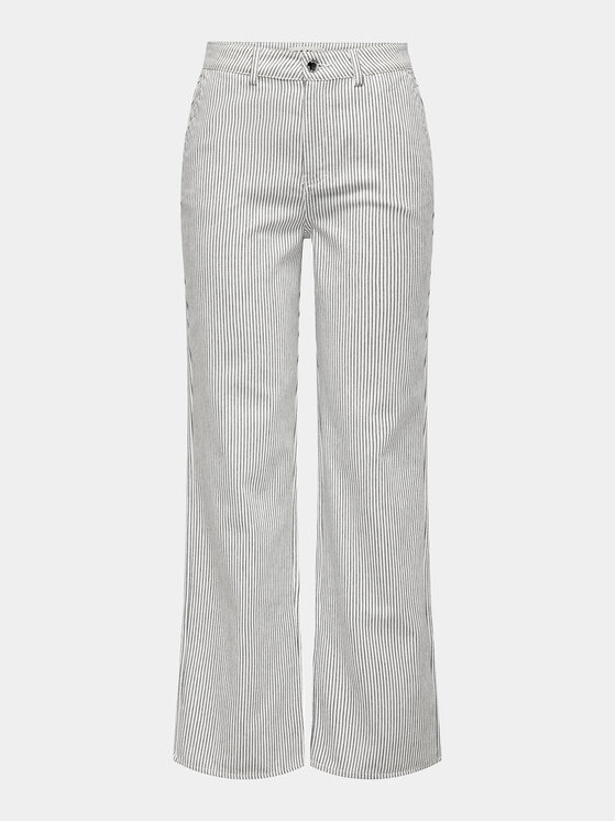 ONLY ONLY Kalhoty z materiálu Merle 15312896 Bílá Wide Leg