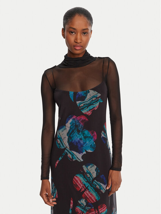 Desigual Desigual Пуловер Bergen 25WWJF08 Черен Regular Fit