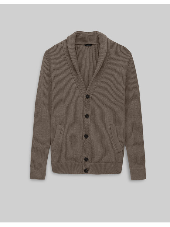 Borgio Borgio Kardigan magnano Brązowy Regular Fit