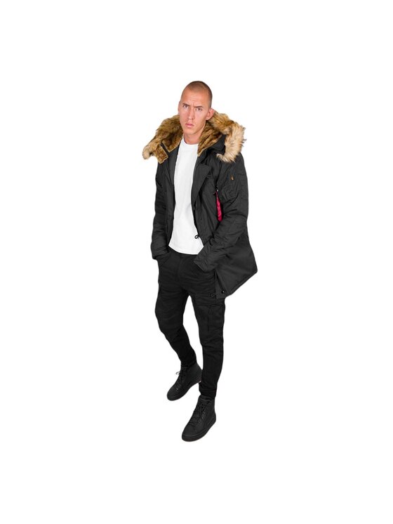 Alpha Industries Alpha Industries Parka AI.193128-03-5XL Czarny Parka Fit