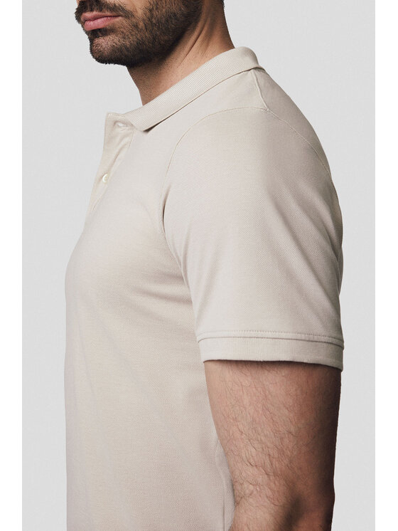 Lancerto Lancerto Polo Cassian PO073125000006 Beżowy Regular Fit