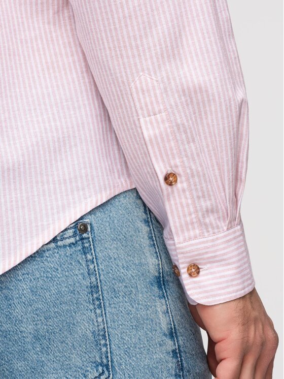 Ombre Ombre Koszula OM-SHCS-0189 Różowy Regular Fit